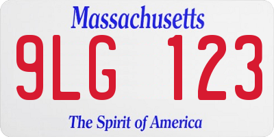 MA license plate 9LG123