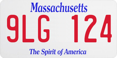 MA license plate 9LG124