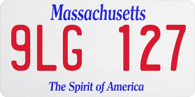 MA license plate 9LG127