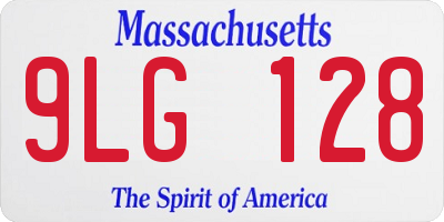 MA license plate 9LG128