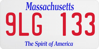MA license plate 9LG133