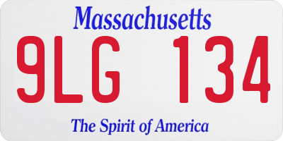 MA license plate 9LG134