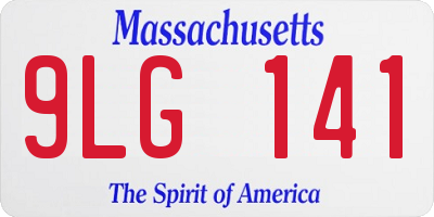 MA license plate 9LG141