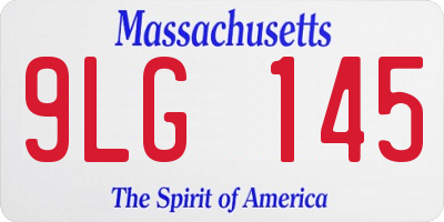 MA license plate 9LG145