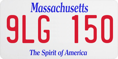 MA license plate 9LG150