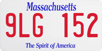 MA license plate 9LG152