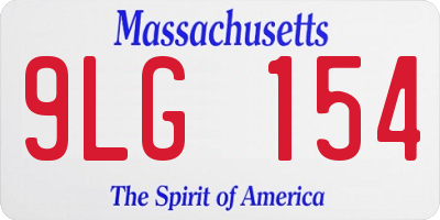 MA license plate 9LG154