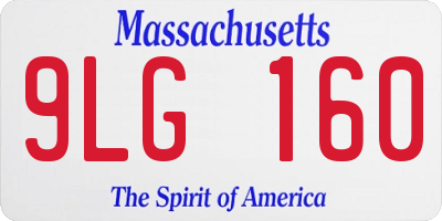 MA license plate 9LG160