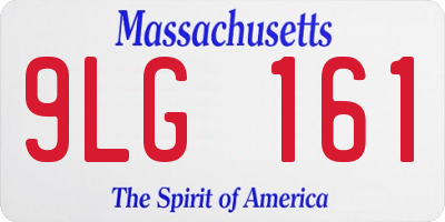 MA license plate 9LG161