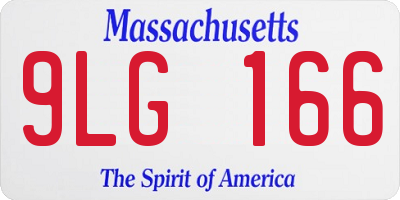 MA license plate 9LG166