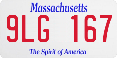 MA license plate 9LG167