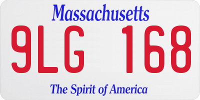 MA license plate 9LG168