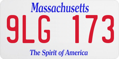 MA license plate 9LG173