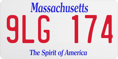 MA license plate 9LG174