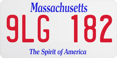 MA license plate 9LG182