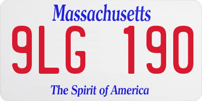 MA license plate 9LG190