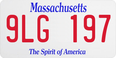 MA license plate 9LG197