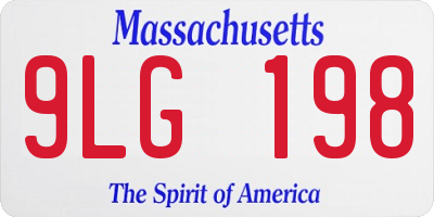 MA license plate 9LG198