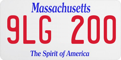 MA license plate 9LG200