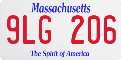 MA license plate 9LG206