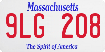 MA license plate 9LG208