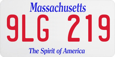 MA license plate 9LG219