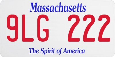 MA license plate 9LG222