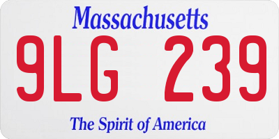 MA license plate 9LG239