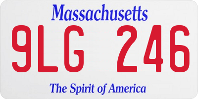 MA license plate 9LG246
