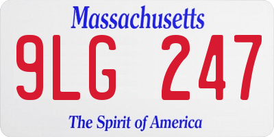 MA license plate 9LG247