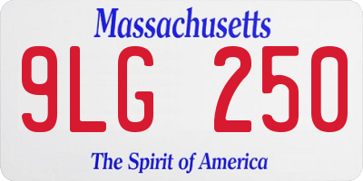 MA license plate 9LG250