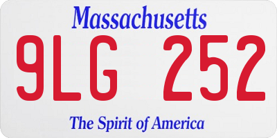 MA license plate 9LG252