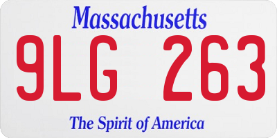 MA license plate 9LG263