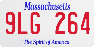 MA license plate 9LG264