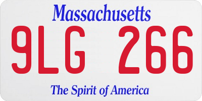 MA license plate 9LG266