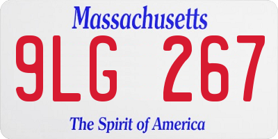 MA license plate 9LG267