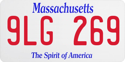 MA license plate 9LG269
