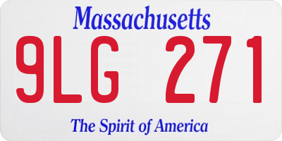 MA license plate 9LG271