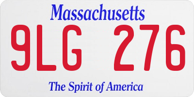 MA license plate 9LG276