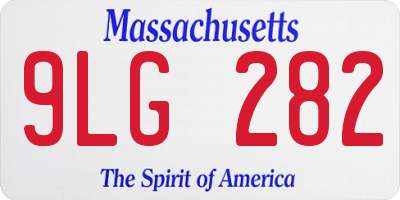MA license plate 9LG282