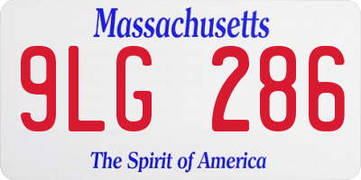 MA license plate 9LG286