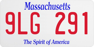 MA license plate 9LG291