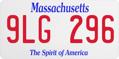 MA license plate 9LG296