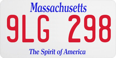 MA license plate 9LG298