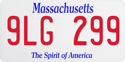 MA license plate 9LG299