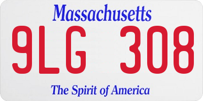 MA license plate 9LG308