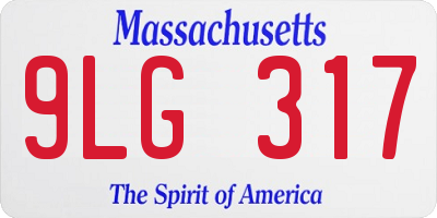 MA license plate 9LG317