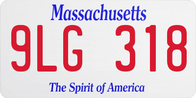 MA license plate 9LG318