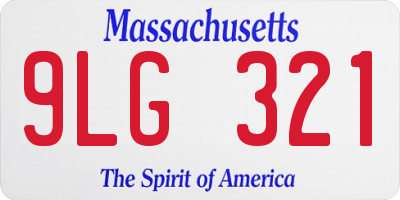 MA license plate 9LG321