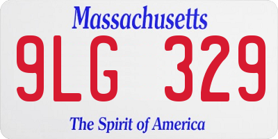 MA license plate 9LG329
